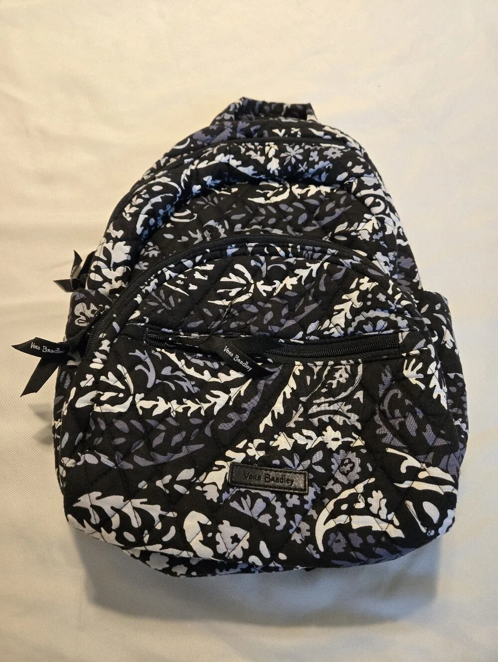 Vera Bradley mini backpack black And White
